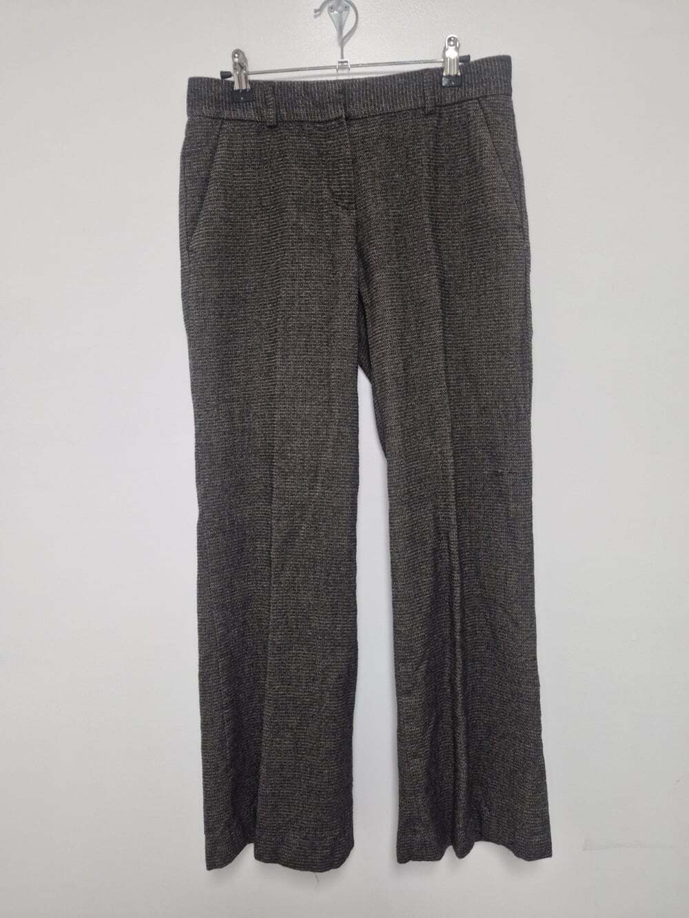 Theory Emery Wool Blend Houndstooth Tweed Trousers sz 4